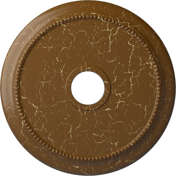 Ekena Millwork Crendon Medallion (Canopies up to 4 3/8"), 24 1/8"OD x 4 3/8"ID x 2 1/4"P, Smokey Topaz Crackle CM24CRSTC - main